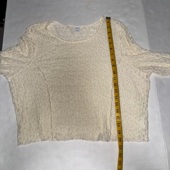 Arizona Jean Co Womens XXL Lace Top Cottagecore Dainty Feminine Peasant Stretch - Picture 9 of 9